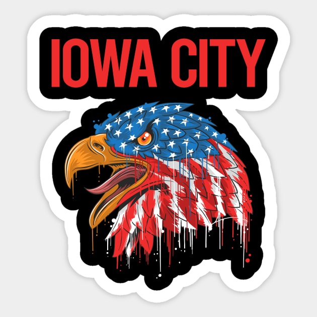 USA Eagle Iowa City Sticker by flaskoverhand